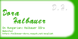dora halbauer business card